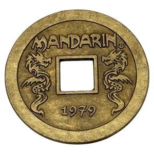 Manderin Token 1979 No Cash Value Metal Exonumia Lucky Token
